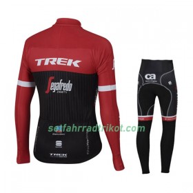 Radbekleidung Radtrikot Langarm + Lang Radhose 2017 Trek-Segafredo Kinder N001